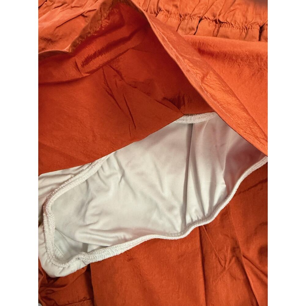FP Movement Shorts Women's Large Orange High Rise Smocked Waist Lined Athletic - Picture 4 of 8